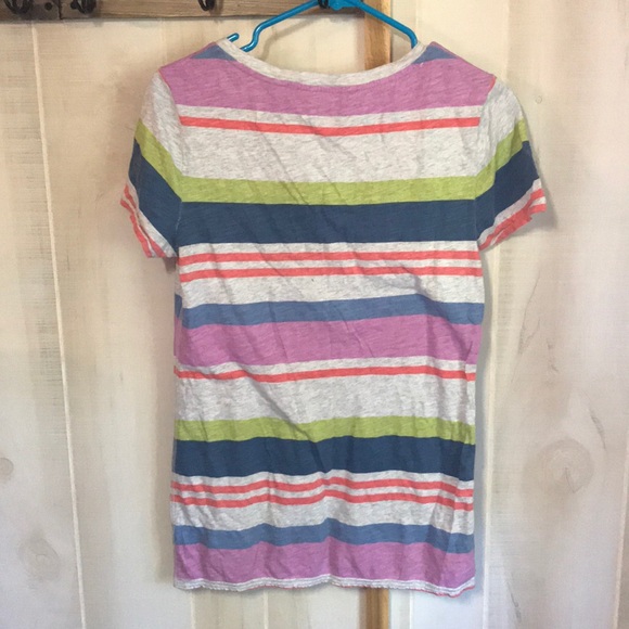 Striped v-neck frocket shirt - Picture 2 of 3
